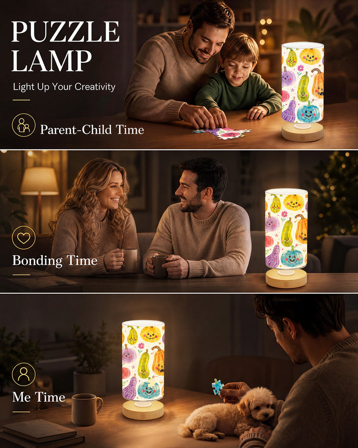 DIY Dimmable Acrylic Cylindrical Puzzle Lamp - Pumpkin Pals Party