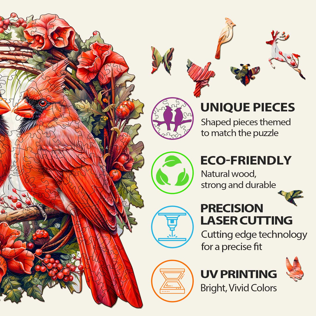Cardinal Wooden Jigsaw Puzzle - Woodbests