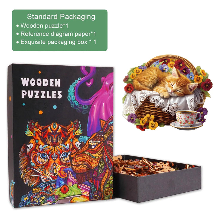 Cat's Rest Wooden Jigsaw Puzzle
