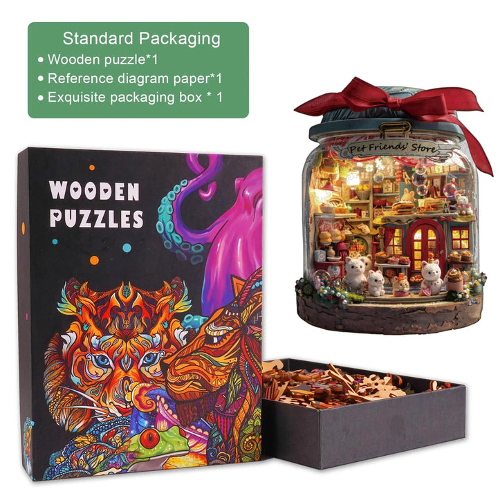 Pet Friends'Store Wooden Jigsaw Puzzle