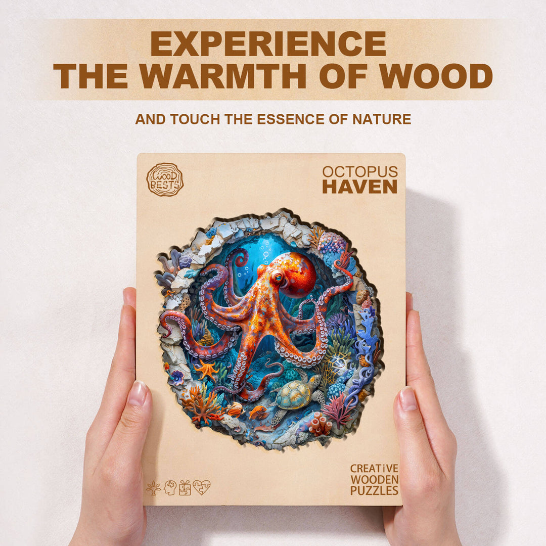 Octopus Haven Wooden Jigsaw Puzzle