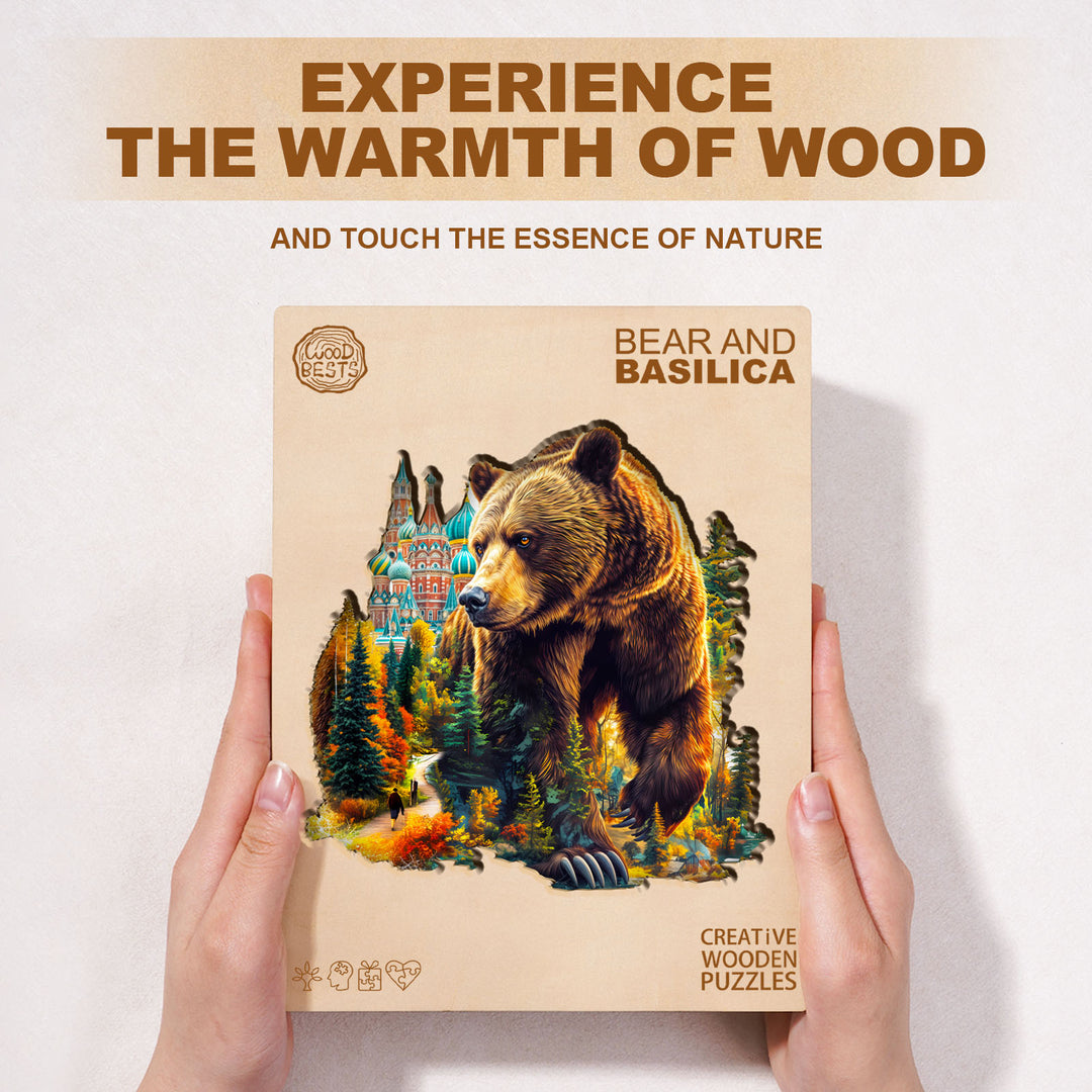 Bear and Basilica Wooden Jigsaw Puzzle