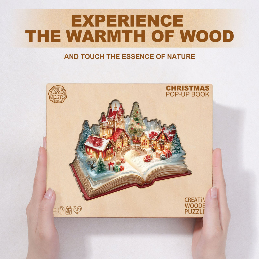 Christmas Pop-up Book Wooden Jigsaw Puzzle
