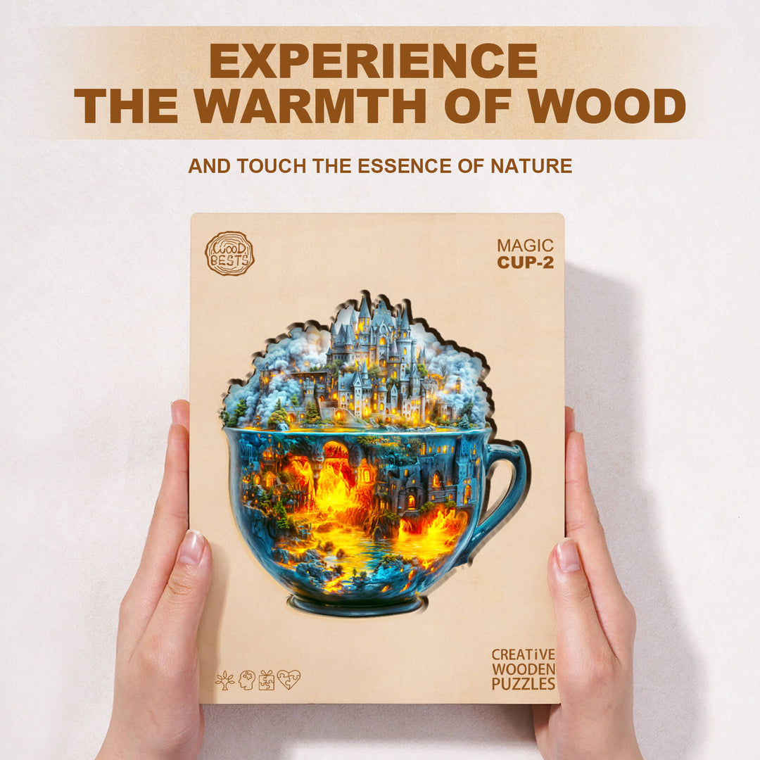 Magic cup-2 Wooden Jigsaw Puzzle