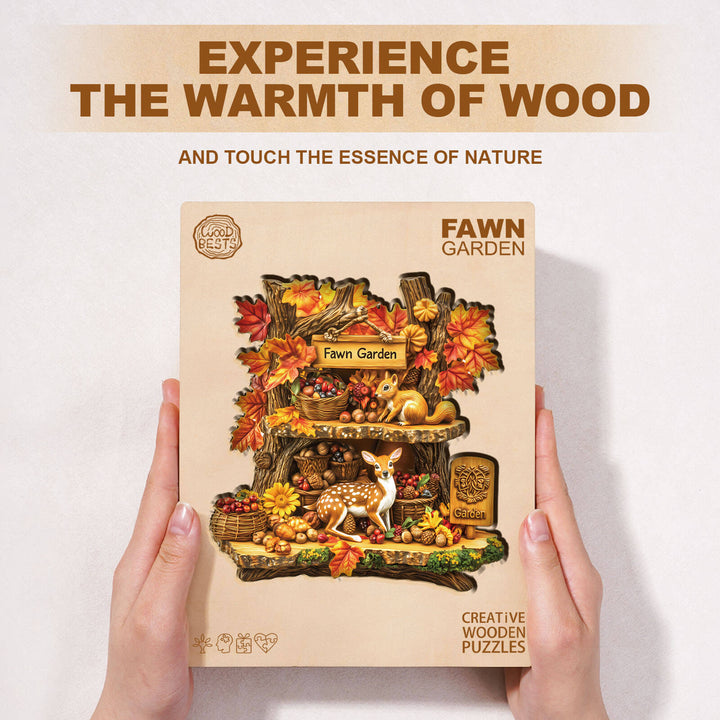 Fawn Garden Wooden Jigsaw Puzzle
