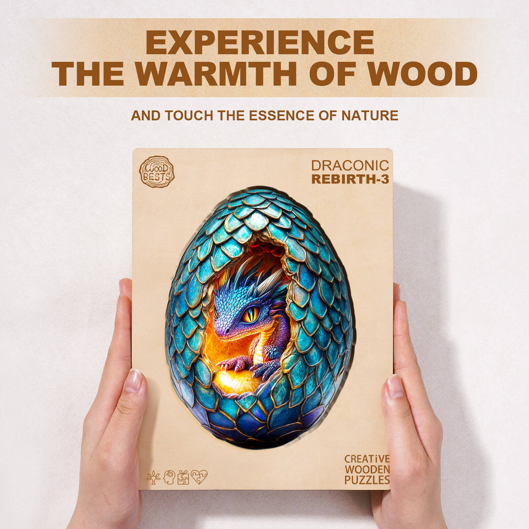 Draconic Rebirth-3  Wooden Jigsaw Puzzle