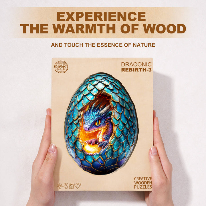 Draconic Rebirth-3  Wooden Jigsaw Puzzle