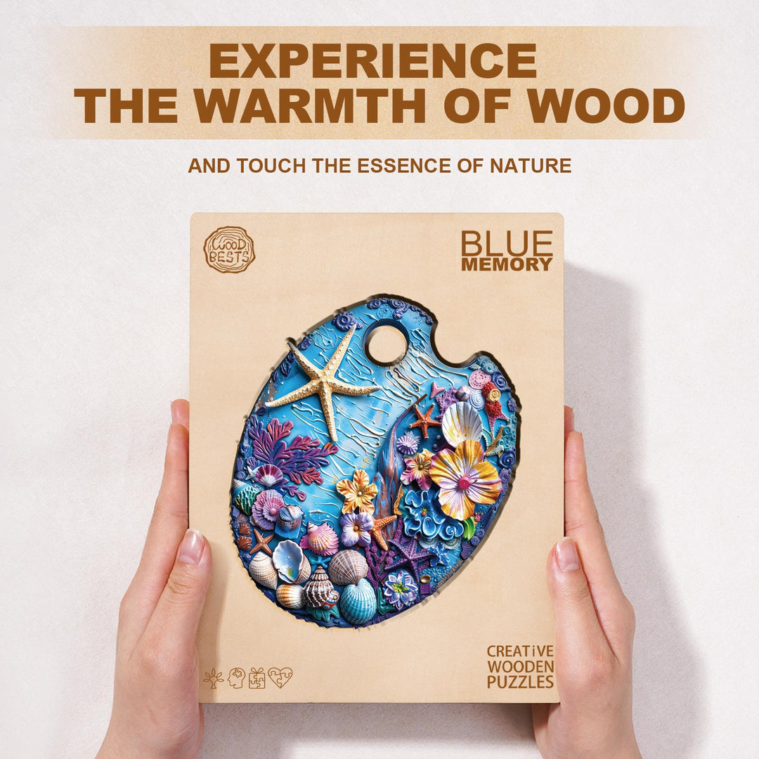 Blue Memory Wooden Jigsaw Puzzle