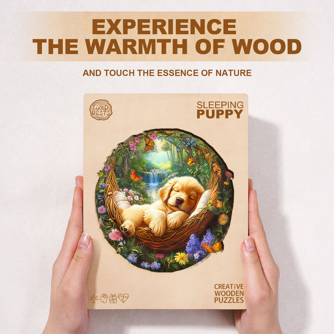 Sleeping puppy Wooden Jigsaw Puzzle