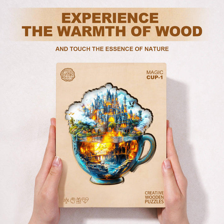 Magic cup-1 Wooden Jigsaw Puzzle