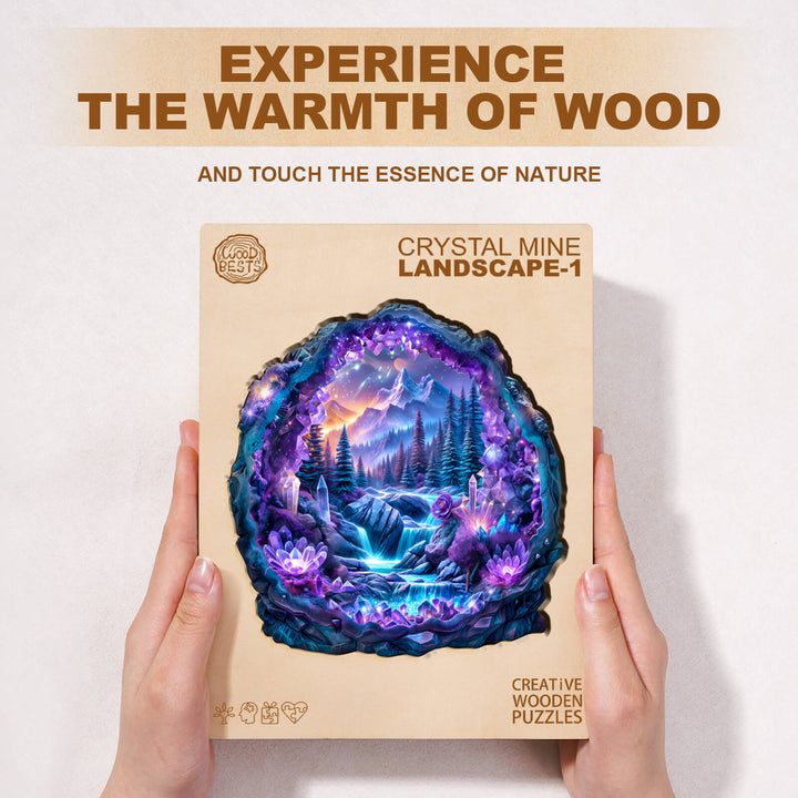 Crystal mine landscape-1 Wooden Jigsaw Puzzle