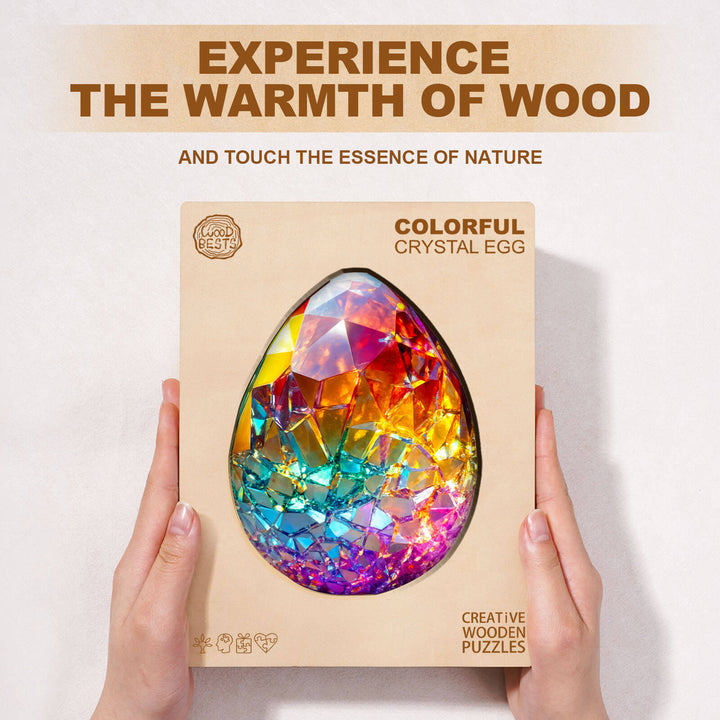 Colorful crystal egg Wooden Jigsaw Puzzle