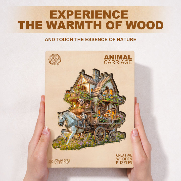 Animal carriage Wooden Jigsaw Puzzle