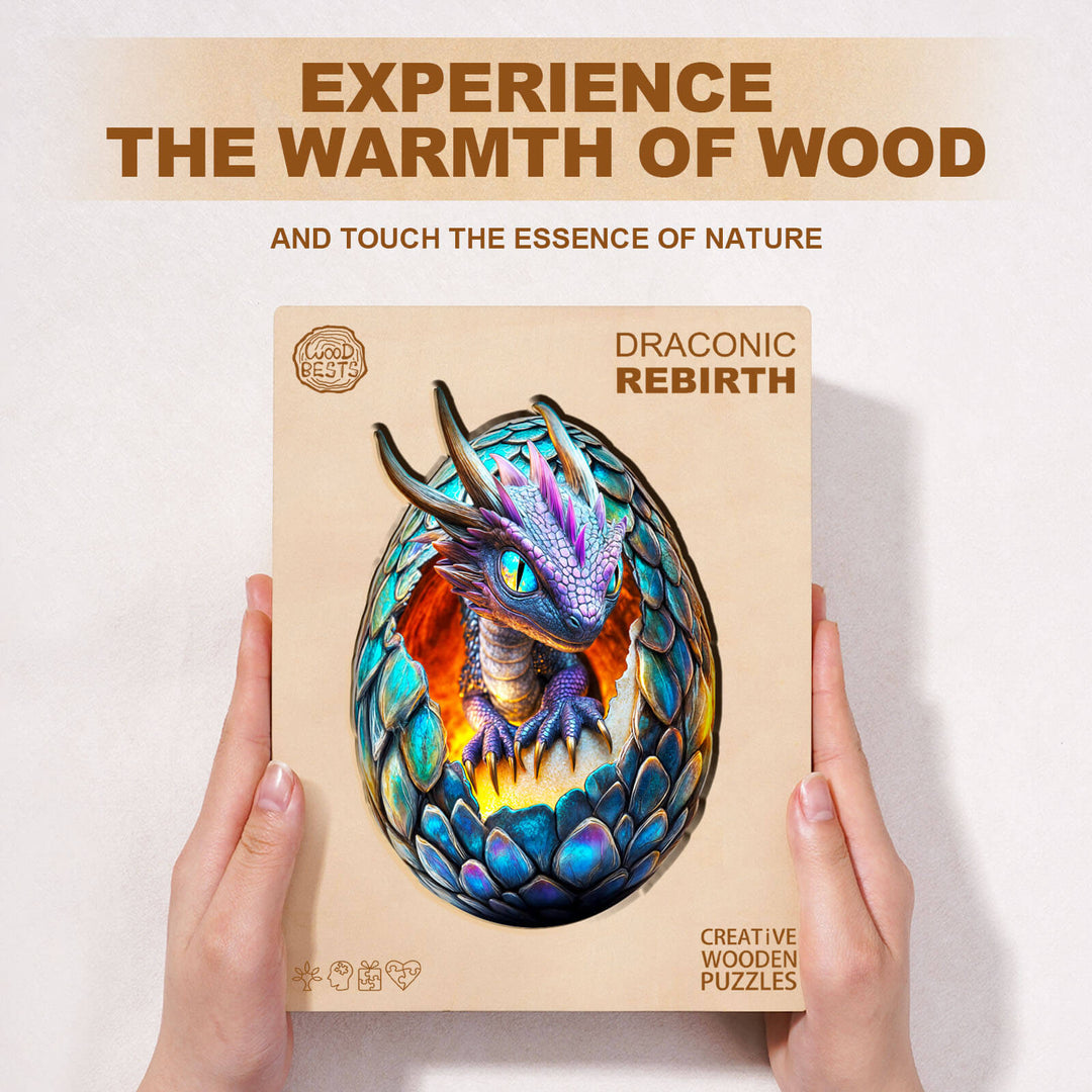 Draconic Rebirth  Wooden Jigsaw Puzzle