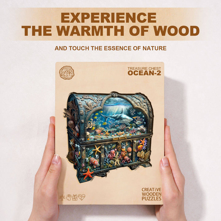 3D Treasure Chest Ocean-2 Wooden Jigsaw Puzzle