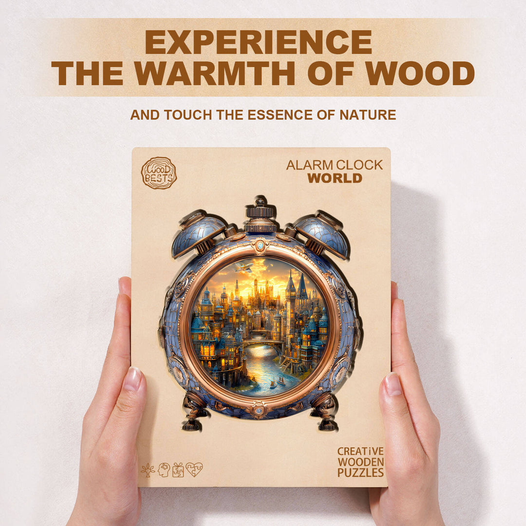 Alarm Clock World Wooden Jigsaw Puzzle