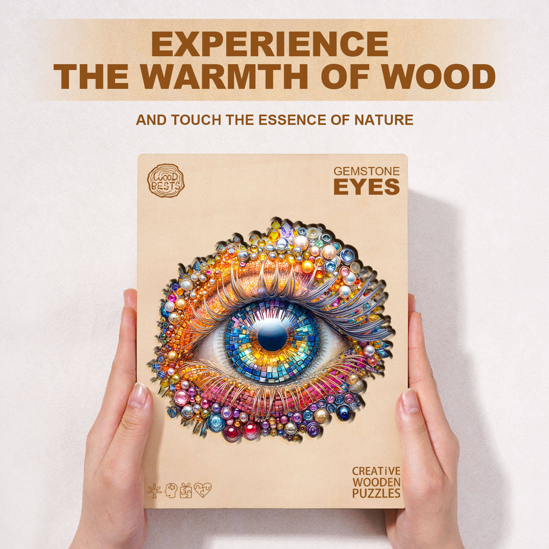 Gemstone Eyes Wooden Jigsaw Puzzle