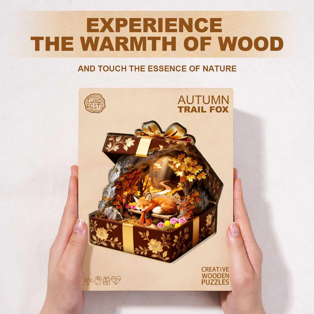 Autumn Trail Fox Wooden Jigsaw Puzzle