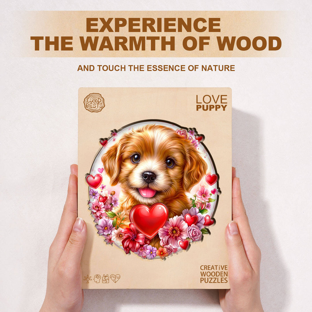 Love Puppy Wooden Jigsaw Puzzle