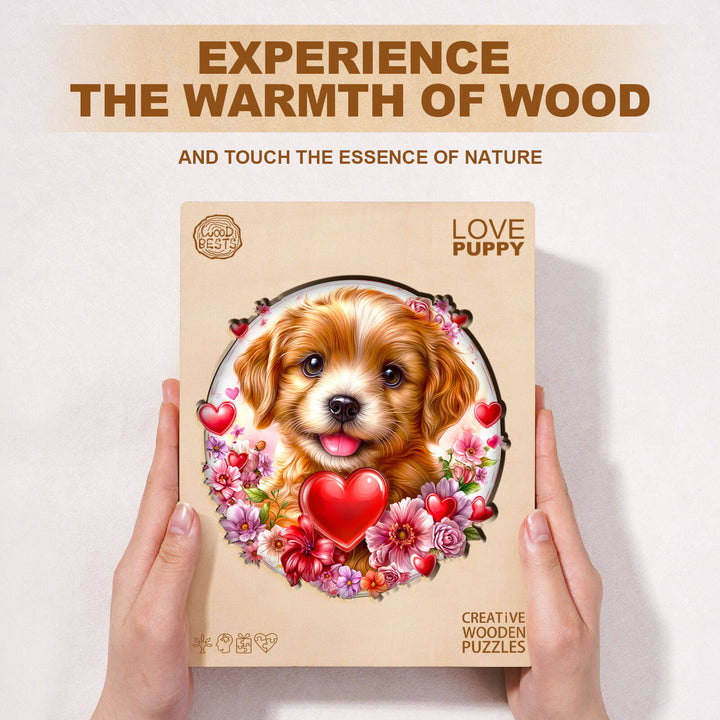 Love Puppy Wooden Jigsaw Puzzle