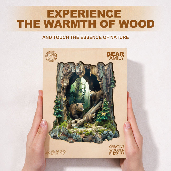 Bear Family Wooden Jigsaw Puzzle