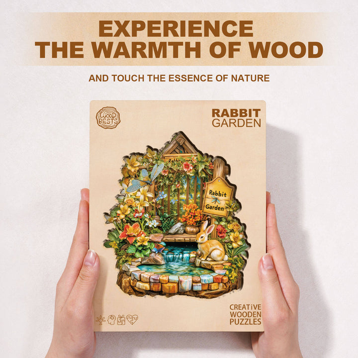 Rabbit Garden Wooden Jigsaw Puzzle