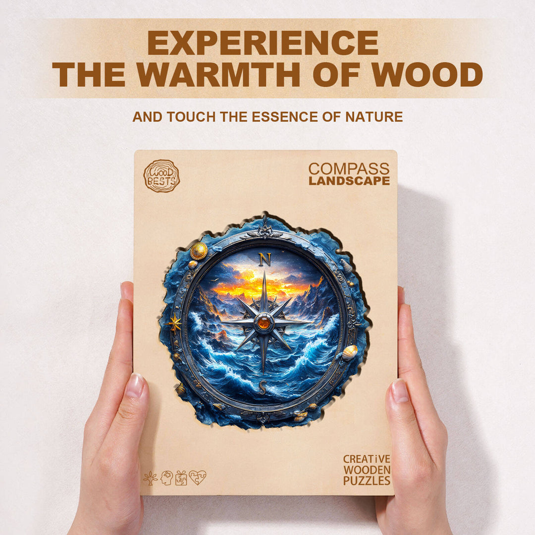 Compass Landscape Wooden Jigsaw Puzzle