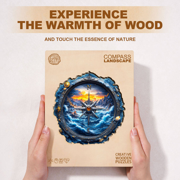 Compass Landscape Wooden Jigsaw Puzzle