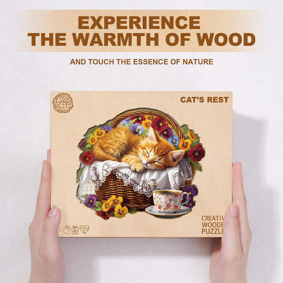 Cat's Rest Wooden Jigsaw Puzzle