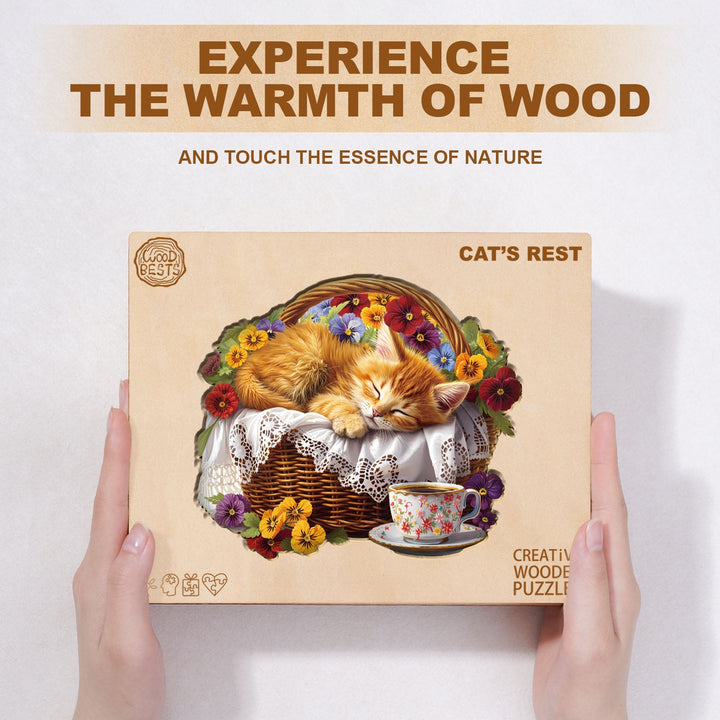 Cat's Rest Wooden Jigsaw Puzzle