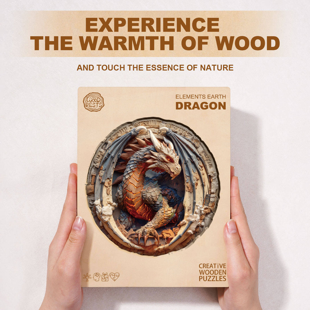 Elements Earth Dragon Wooden Jigsaw Puzzle