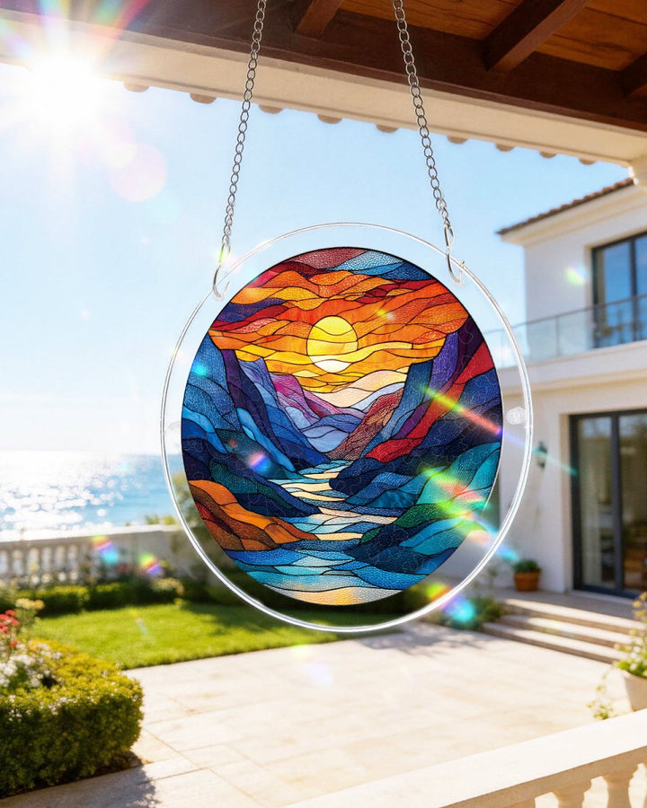 Acrylic Jigsaw Puzzle Suncatcher - Moonlit Riverscape