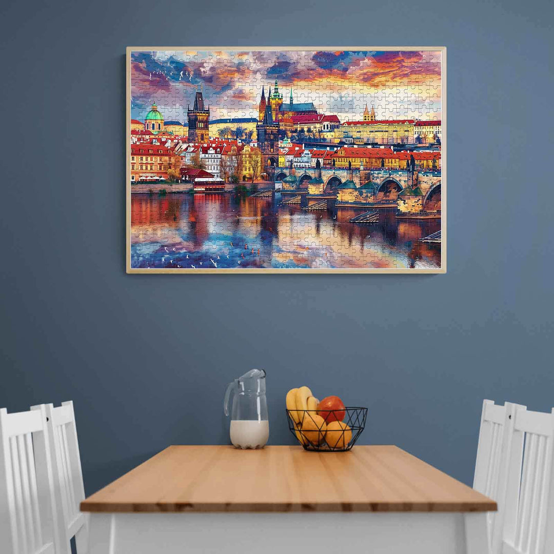 Sunset City Scenery 500 / 1000 Piece Puzzle - Woodbests
