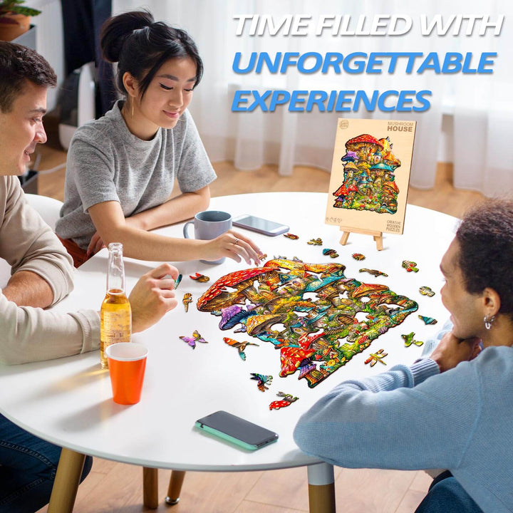 Mushroom House Wooden Jigsaw Puzzle - By Woodbests