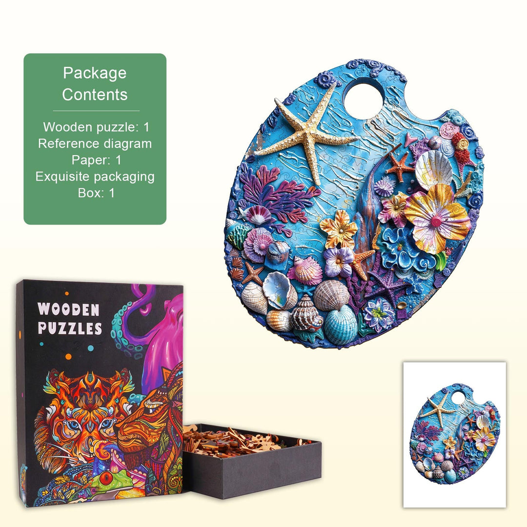 Blue Memory Wooden Jigsaw Puzzle