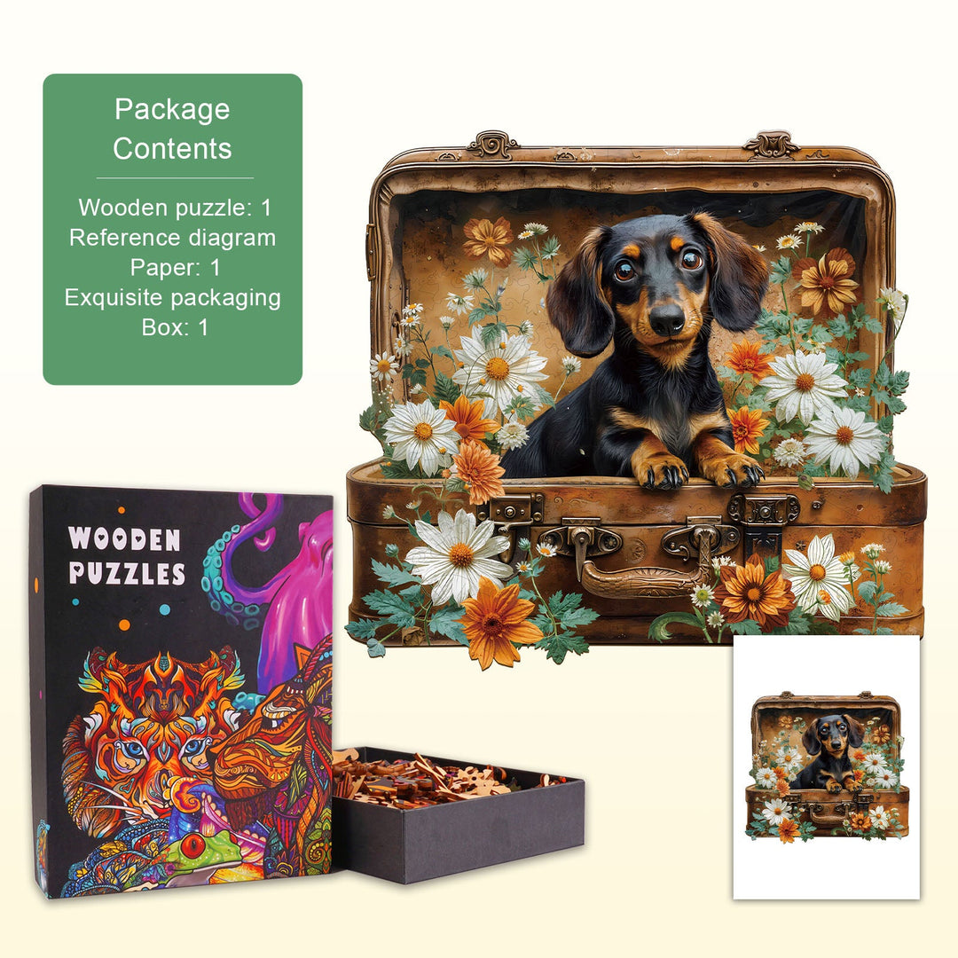 Puppy's Adventure Wooden Jigsaw Puzzle