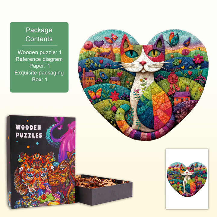 Mosaic Meadow Wooden Jigsaw Puzzle