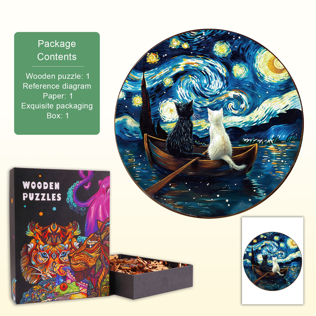 Starry Voyage Wooden Jigsaw Puzzle