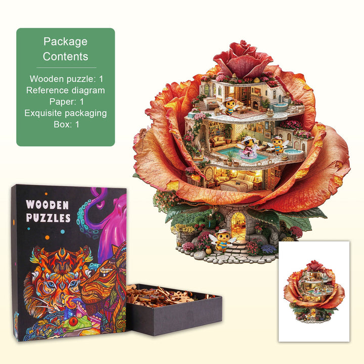 Rose Hostel Wooden Jigsaw Puzzle
