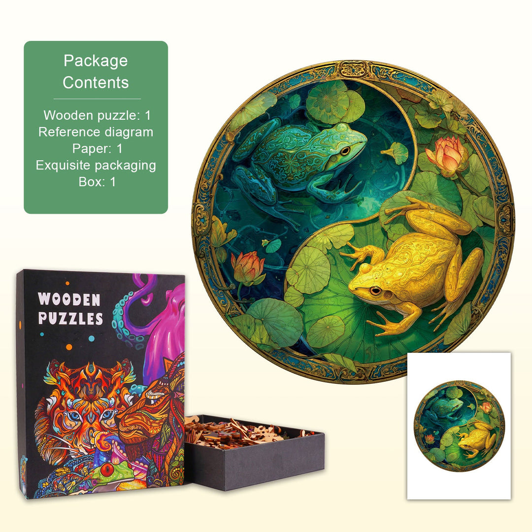 Balance Frogs Wooden Jigsaw Puzzle