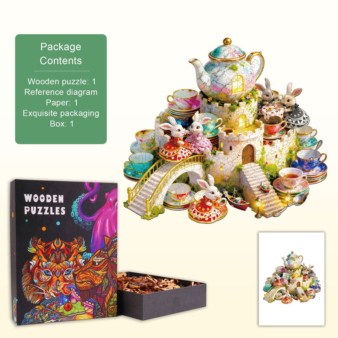 Bunny Tea Party Wooden Jigsaw Puzzle