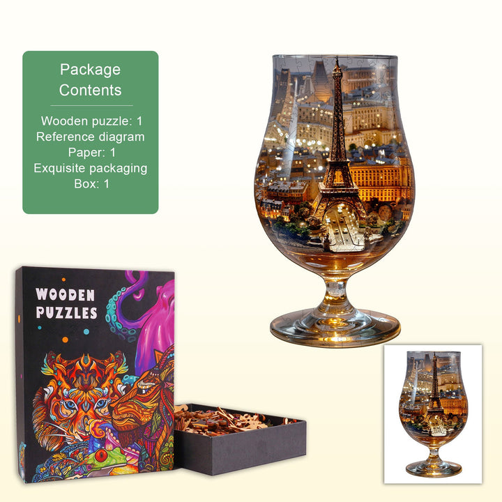 Paris Glow Wooden Jigsaw Puzzle
