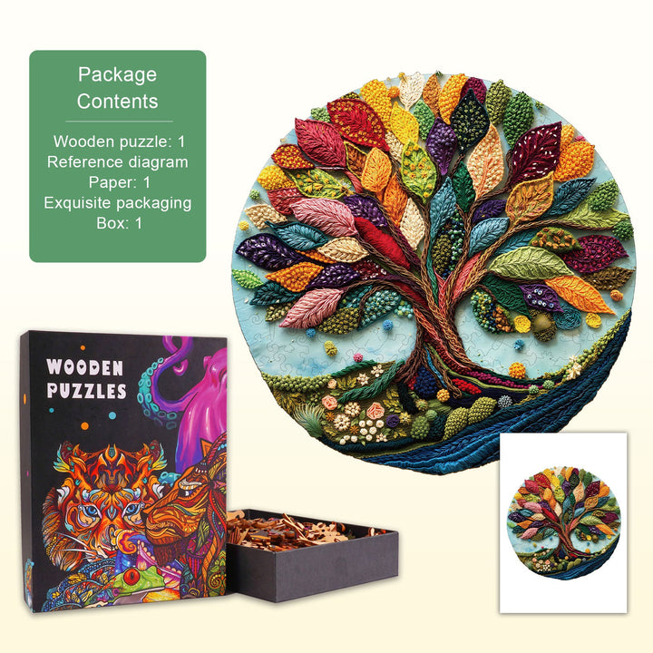 Fibrous life tree Wooden Jigsaw Puzzle