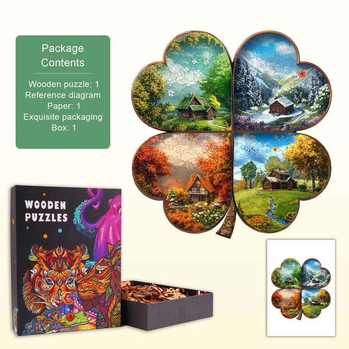 Seasons Scenery Wooden Jigsaw Puzzle