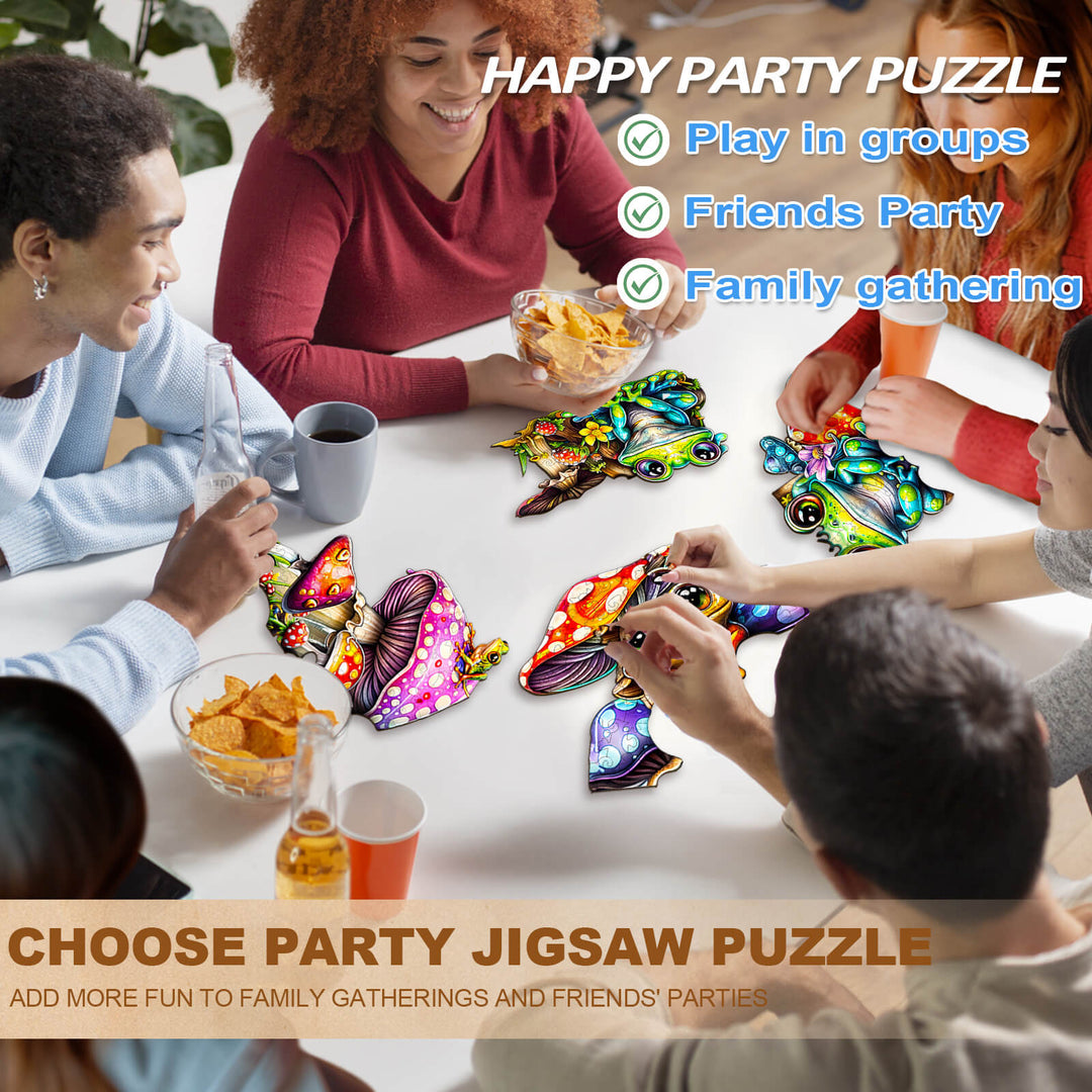 Party Puzzle-Frog Family