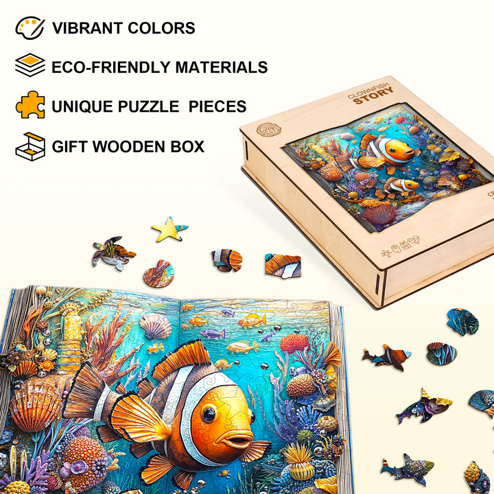 Clownfish Story Wooden Jigsaw Puzzle