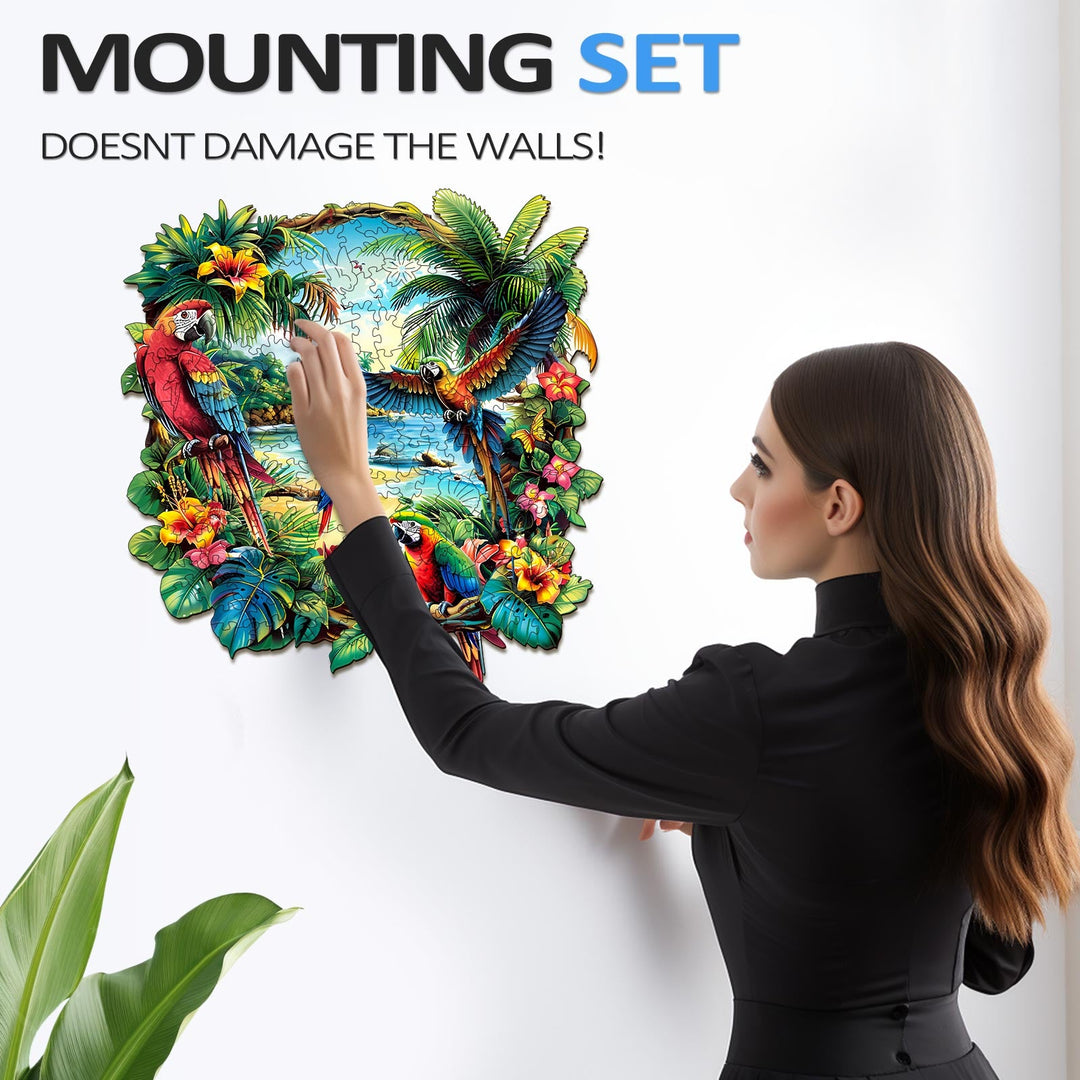 Tropical Parrot Wooden Jigsaw Puzzle - By Woodbests