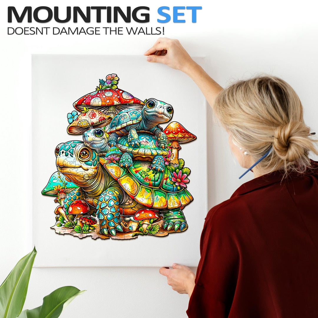 Turtle family Wooden Jigsaw Puzzle - By Woodbests