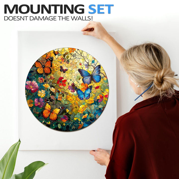 Butterflies and Flowers Wooden Jigsaw Puzzle - By Woodbests