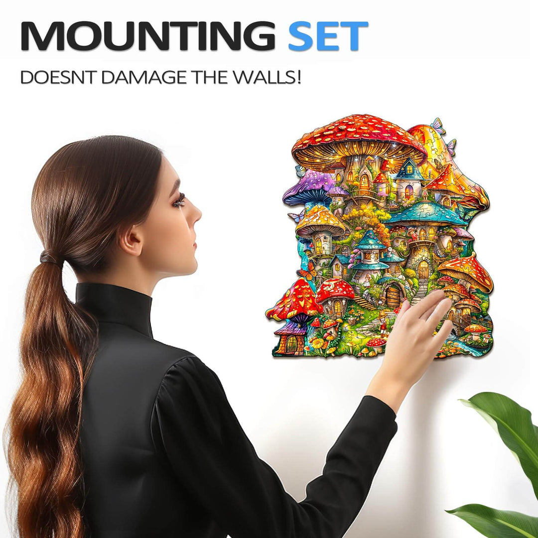 Mushroom House Wooden Jigsaw Puzzle - By Woodbests